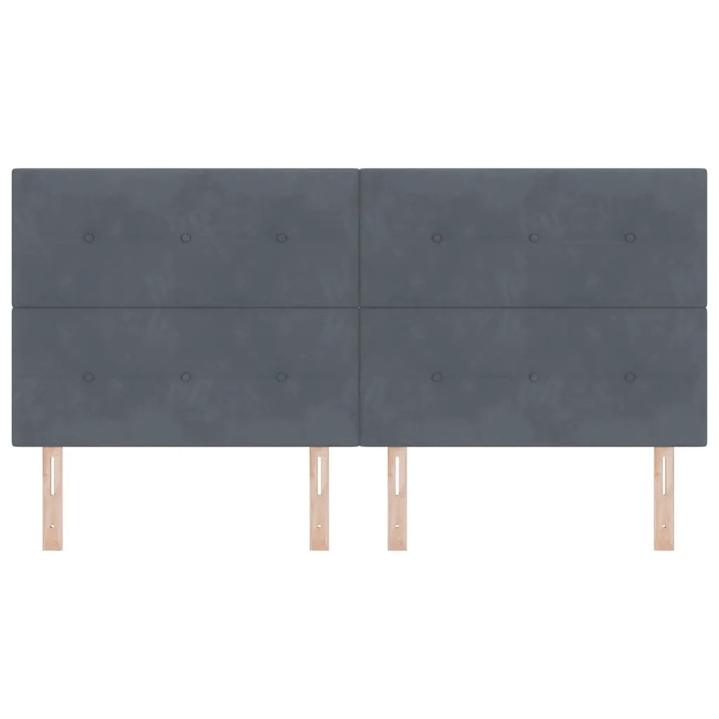 Testiera Grigio scuro 200 cm Velluto 3337868