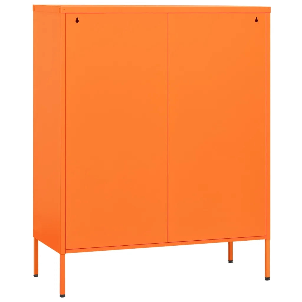 Armadietto Arancione 80x35x101,5 cm in Acciaio
