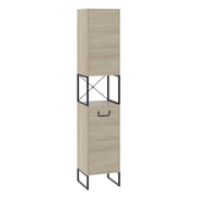 Vicco Mobiletto da bagno Quercia/nero 36 x 185 cm con 2 porte