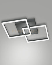 BARD APPLIQUE ANTRACITE 2 LUCI A LED 3000K - 39W - 3880 lm DIMMERABILE C/ACCESS.