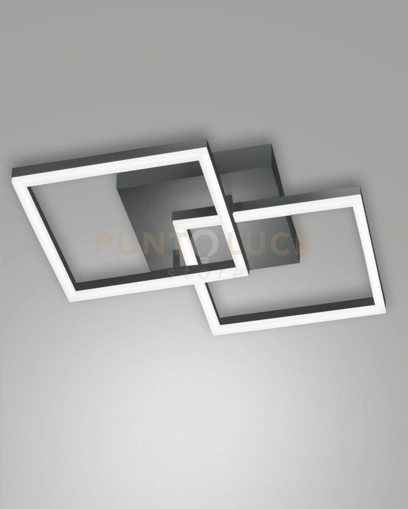 BARD APPLIQUE ANTRACITE 2 LUCI A LED 3000K - 39W - 3880 lm DIMMERABILE C/ACCESS.
