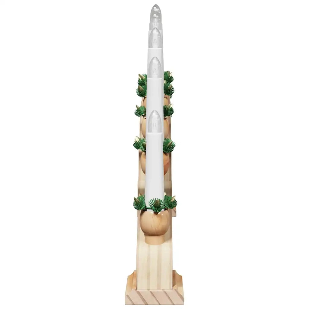 Arco di Candele di Natale con 10 Candele LED 3 pcs Marrone 42019708