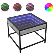 Tavolino da salotto | Tavolino da caff¨¨ | Tavolino da Soggiorno con LED Infinity Grigio Sonoma 50x50x41 cm