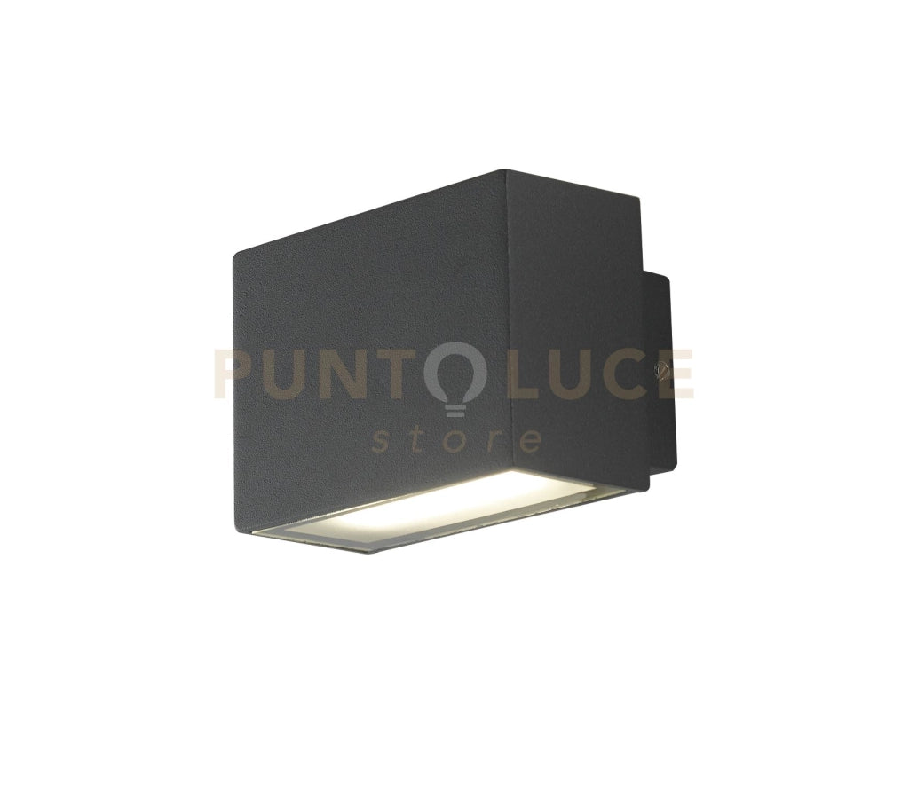 APPLIQUE BIEMISSIONE LED AGERA NERA 6W 680LM CCT 3000K / 4000K IP54 9X6,5X6,5CM
