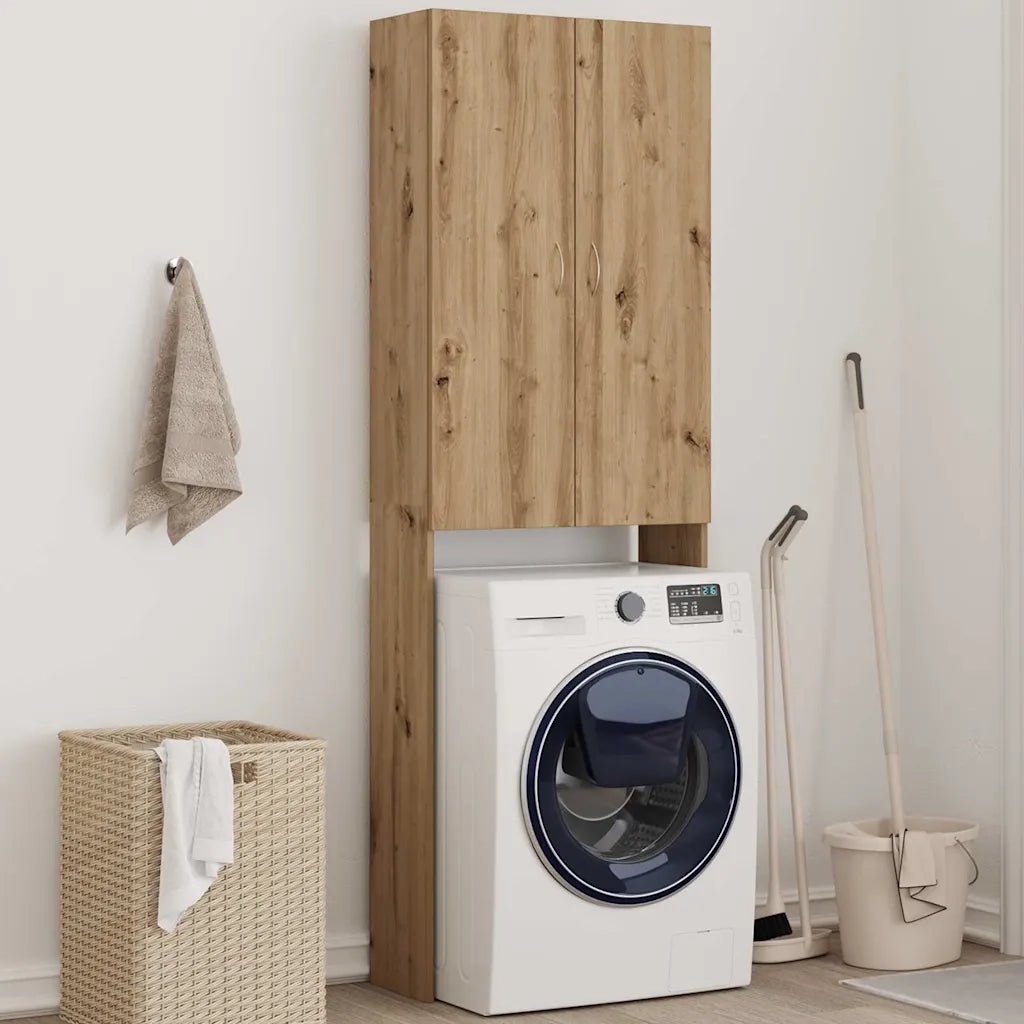 Mobile per Lavatrice Rovere Artigianale 64x25,5x190 cm 856647