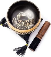 Set di campane tibetane - Facile da suonare Design Gatto Meditazione Mindful 7 Chakra Sound Healing Manufatto a mano Regalo