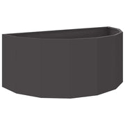 Fioriera | Cassetta per fiori | Vaso Nero 90 x 45 x 35 cm Acciaio