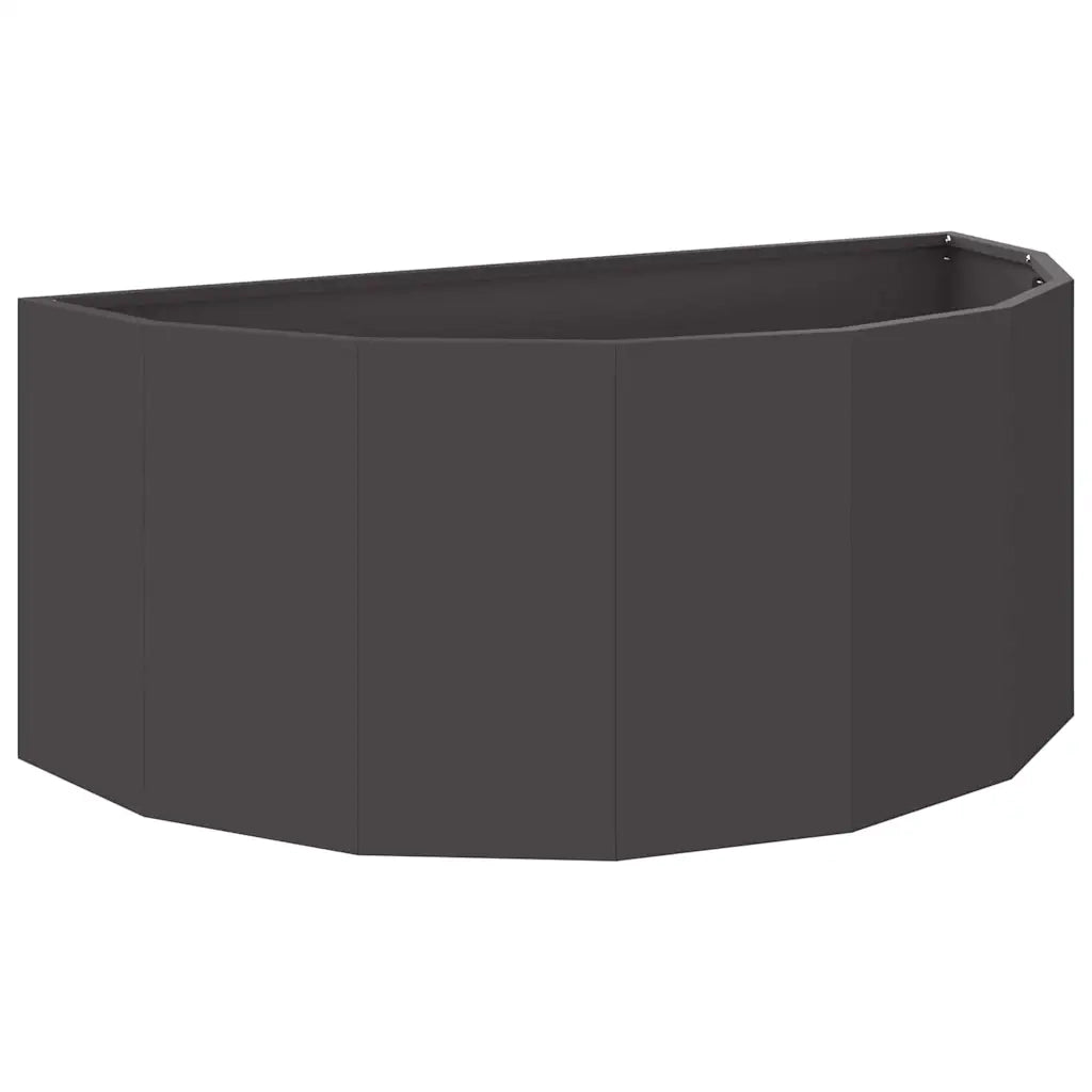 Fioriera | Cassetta per fiori | Vaso Nero 90 x 45 x 35 cm Acciaio