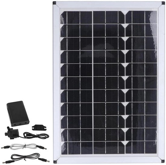 Pompa ad acqua solare 20W 800L/h 12V 5 metro di sollevamento per laghi e giardini - Pompa ad acqua silenziosa a doppio effetto con pompa solare.