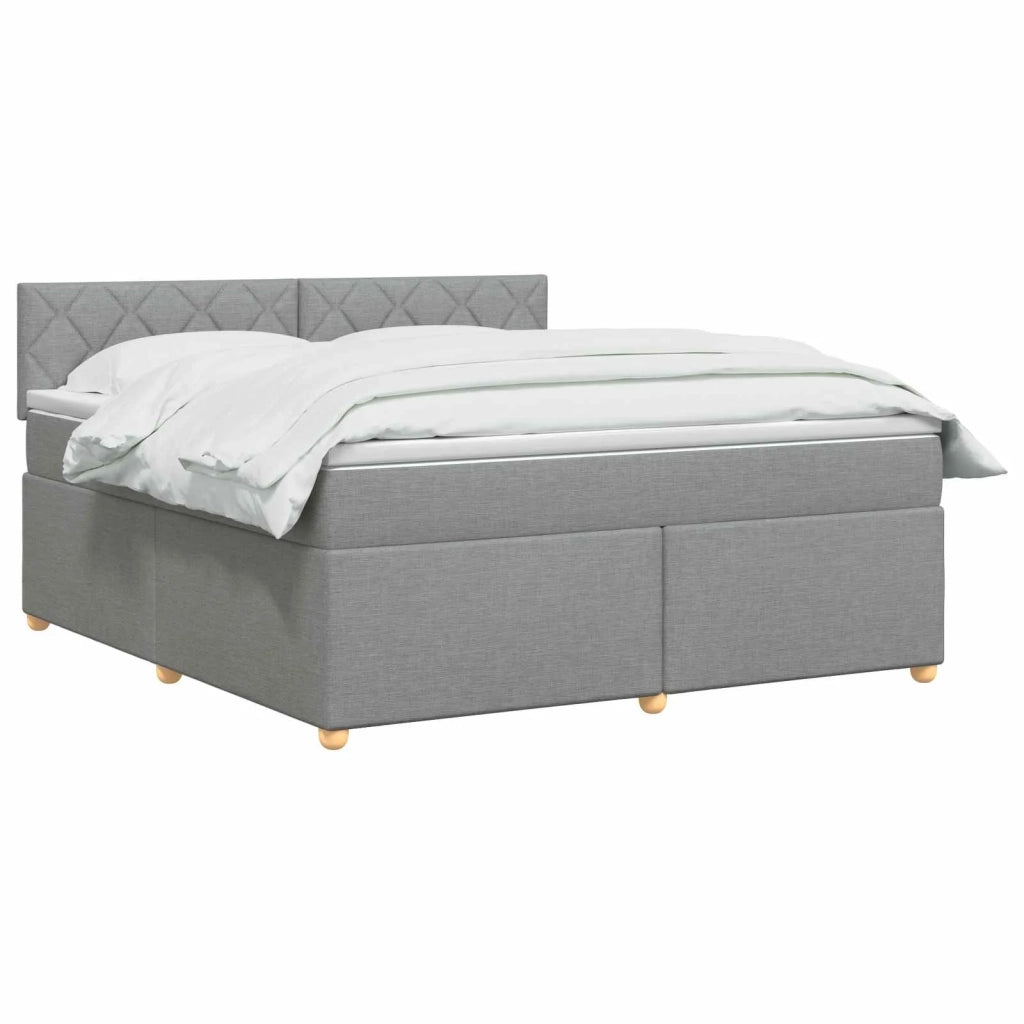 Letto box spring con materasso Grigio Chiaro 160 x 200 cm 3451000