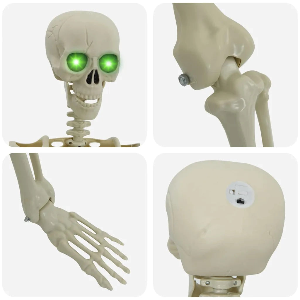 Scheletro di Halloween Bianco 155 x 38.5 cm Plastica