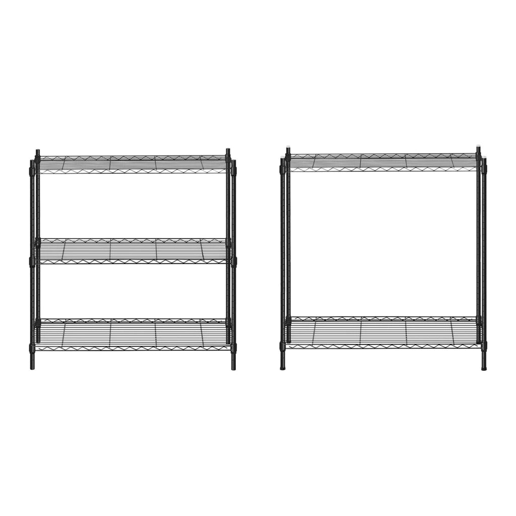 Scaffalatura professionale in metallo nero 35 x 90 x 180 cm 150 kg 14_0001538