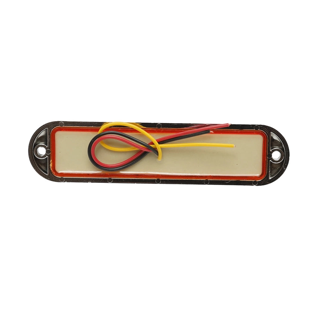 Lampada laterale slim gialla cromata con LED, 12-24V, gialla, Breckner Germany, modello FR1286CY