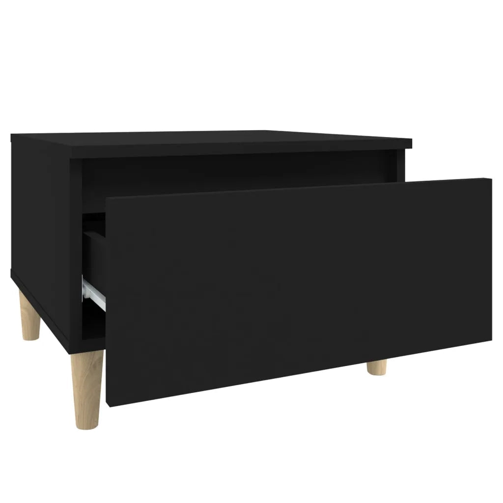 Tavolini 2pz Neri 50x46x35 cm in Legno Multistrato 819503
