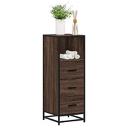 Armadietto Bagno Rovere Marrone 35x37,5x100cm Legno Multistrato