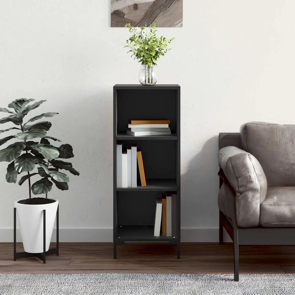 Credenza | Madia | Buffet da pranzo | Armadio da pranzo Nera 34,5x32,5x90 cm in Legno Multistrato