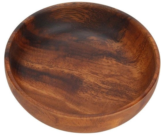 Servizio in legno - Scodella naturale per zuppe - Tavola per insalate/noedels/riso - Tavola per frutta/giardiniera - Dimensioni ca. 17,5 cm