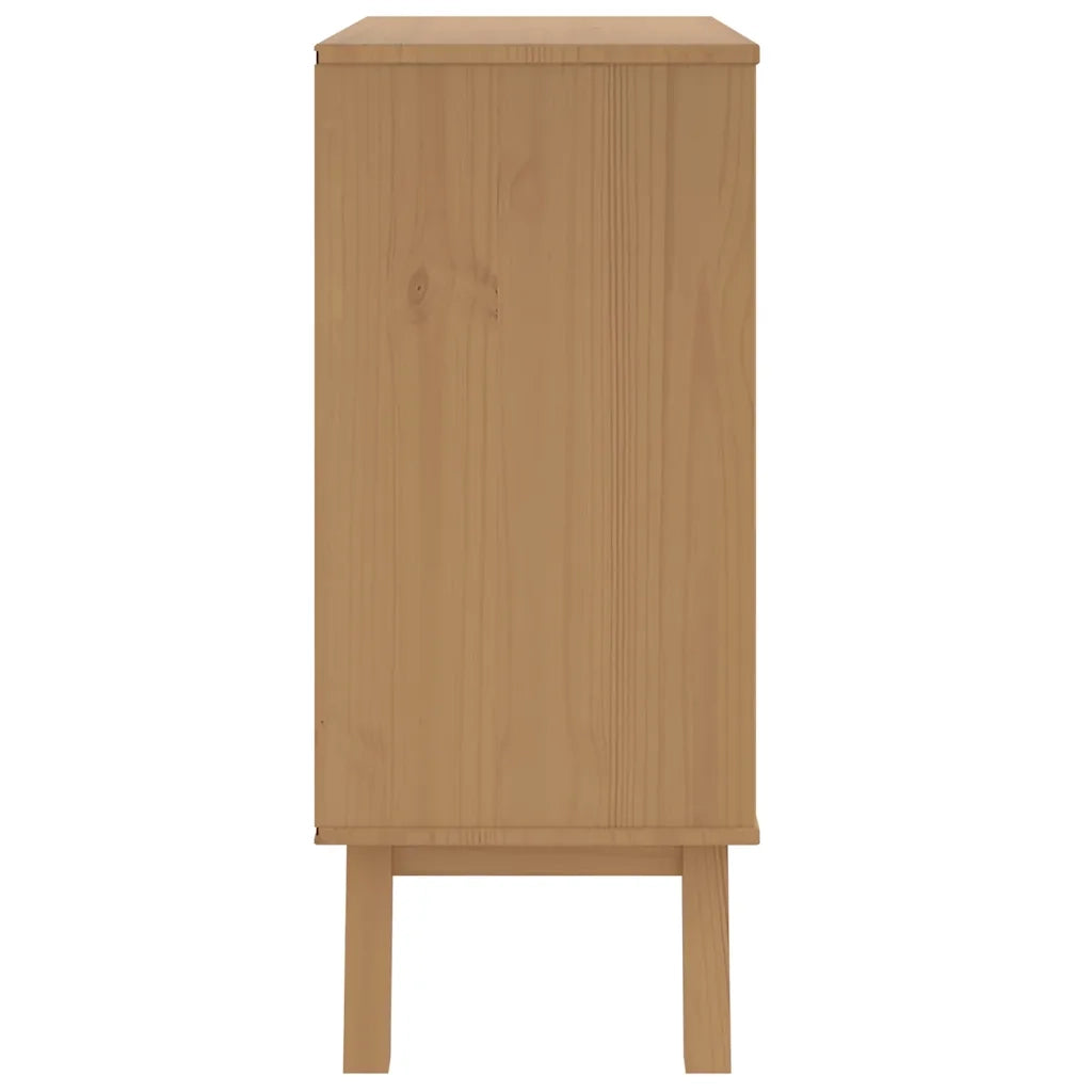 Cassettiera OLDEN Grigia e Marrone in Legno Massello di Pino CFW5581227