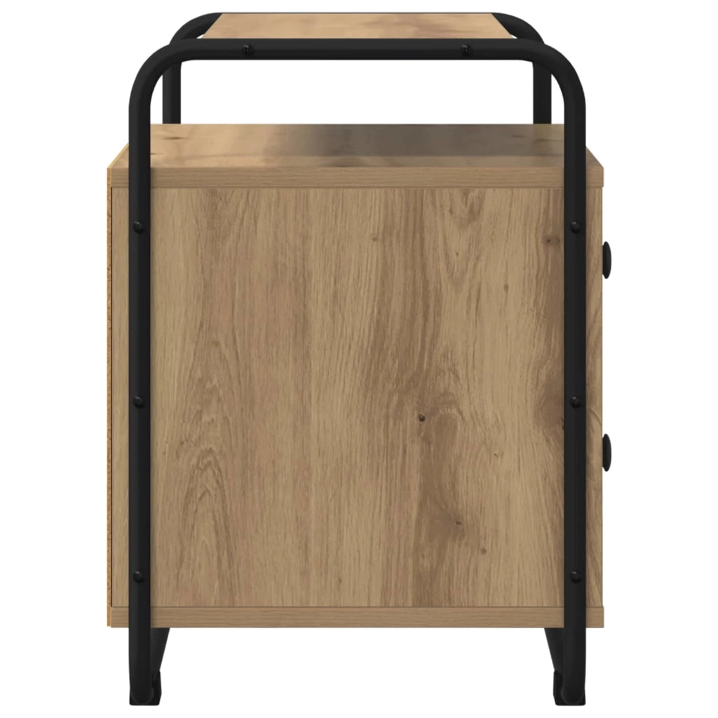 Armadio da Notte 2 pz Rovere Artigianale Legno ingegnerizzato 8007634