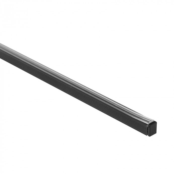 Profilo LED NW01 superficie nero cover trasparente 1m EcoLight