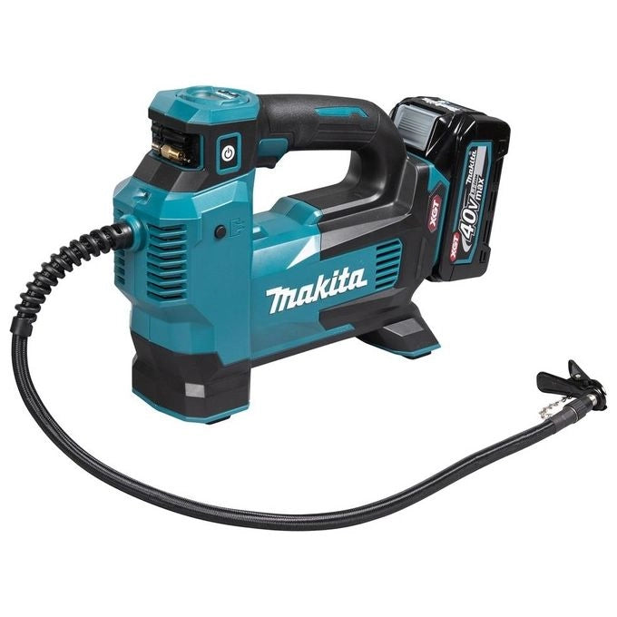 Makita MP001GZ Compressore Portatile a Batteria 40V max 11,1 bar 24 l-min con Display Digitale e Spegnimento Automatico colore Nero Blu