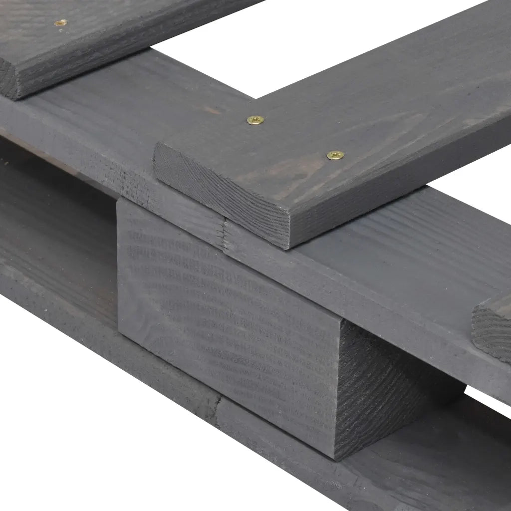 Letto singolo | Letto per adulti | Giroletto con Testiera Grigio 90x200 cm Legno Massello di Pino