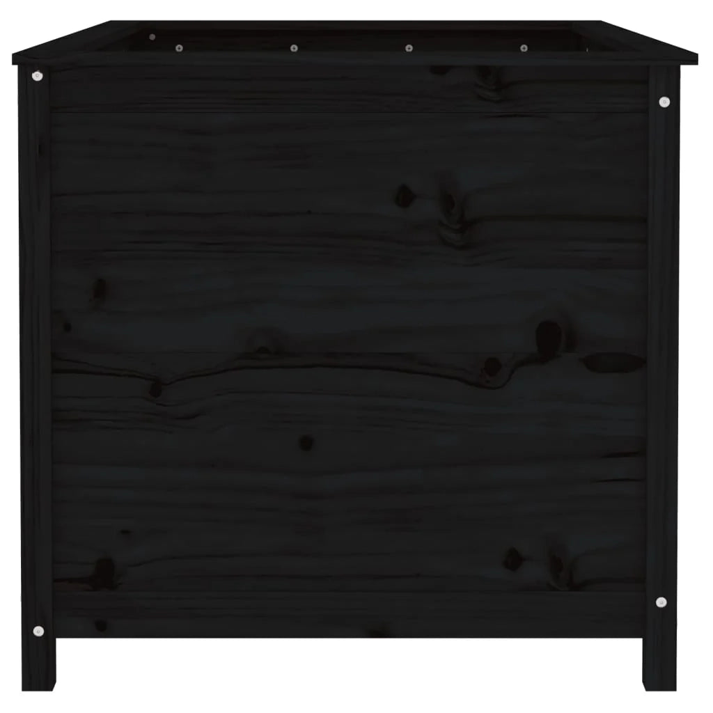 Fioriera rialzata per piante e fiori adatta a terrazze e giardini 119,5 x 82,5 x 78 cm legno massello di pino nero 02_0039334