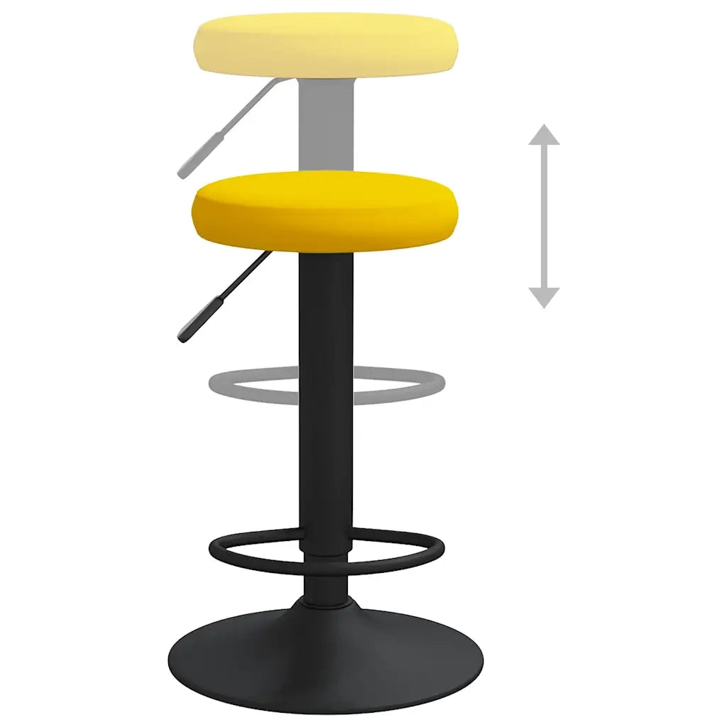 Sgabelli da Bar 2 pz Giallo Senape in Velluto 333150