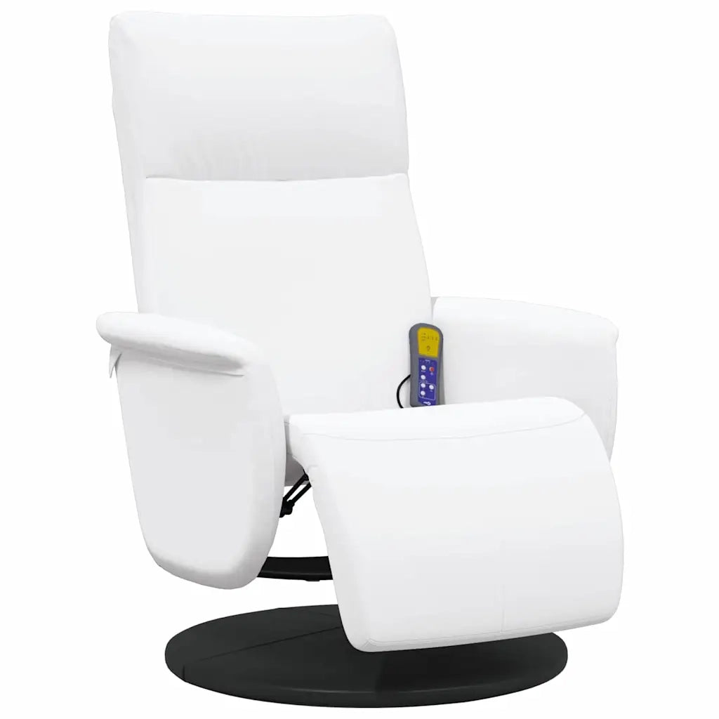 Poltrona Massaggiante Bianco 71 x 90 x 105 cm Pelle Sintetica