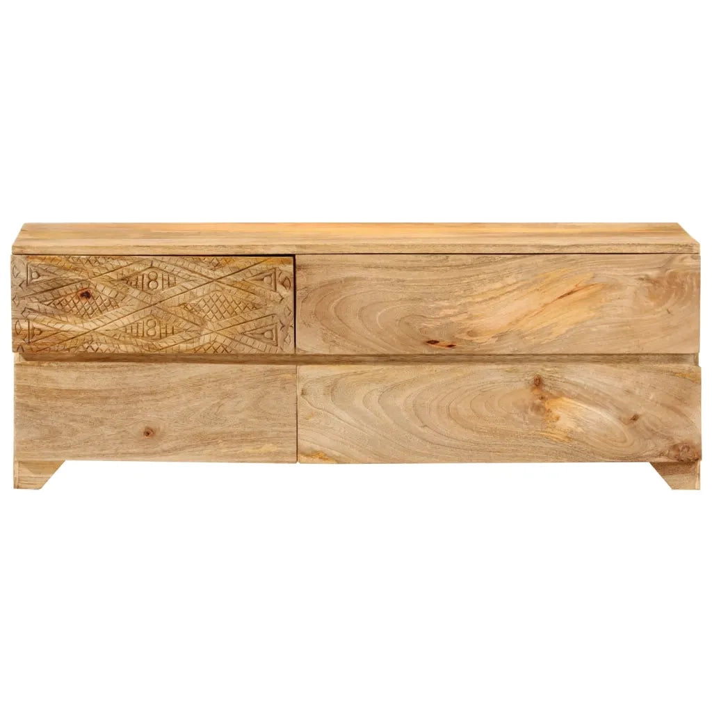 Mobile Porta TV-Mobile per TV-Credenza TV in Legno Massello di Mango 110x30x40 cm