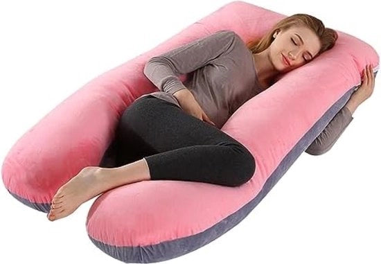 Cuscino per gravidanza a forma di U - sostegno per sonnatori laterali - 1 pezzo - 130 x 70 cm
