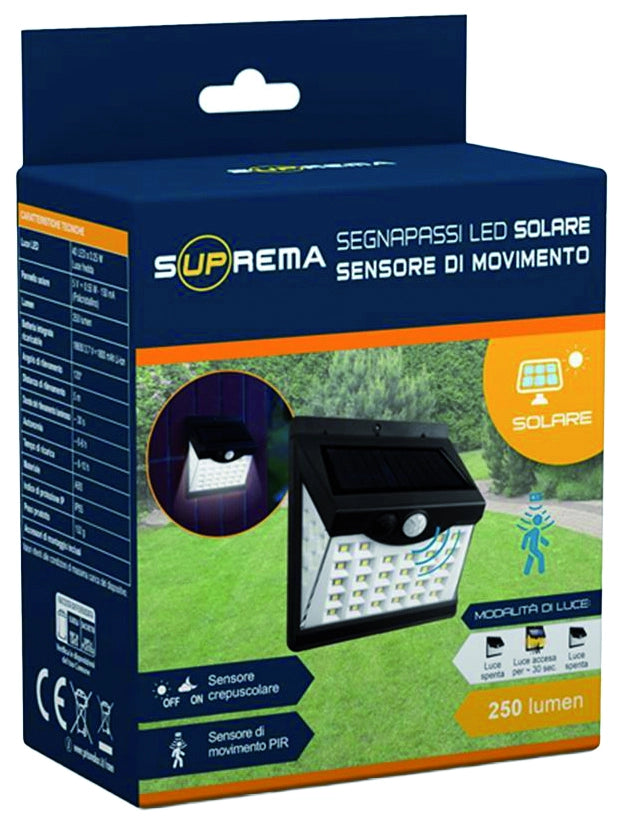Suprema LAMPADA SOLARE, 40 led x 0,25 watt, 250 lumen