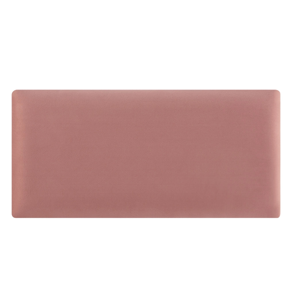 Set Carpino di 3 Pannelli Murali Imbottiti Rivestiti in Tessuto Velluto Rosa 60x30 cm [neu.haus]