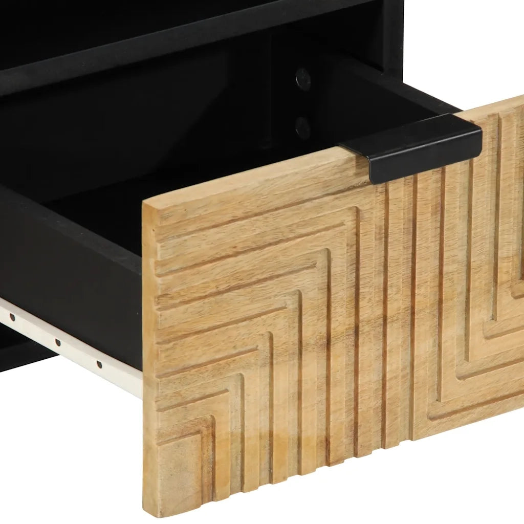 Mobile Porta TV Marrone 70x33x46 cm in Legno Massello di Mango