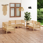 Set Divani da Giardino 6 pz in Legno Massello di Pino 3082582