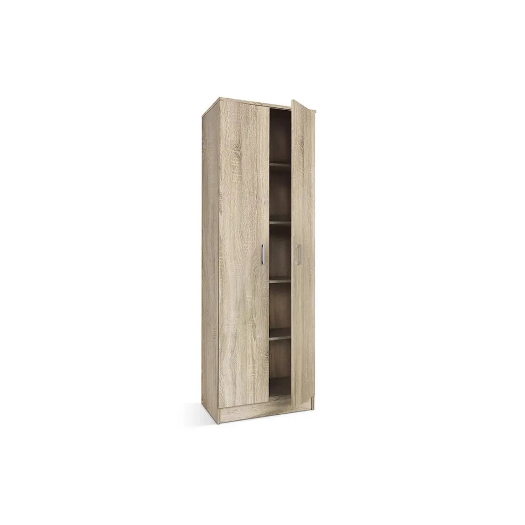 Armadio REY – 2 porte – 80×180 cm – Rovere chiaro – Stile scandinavo