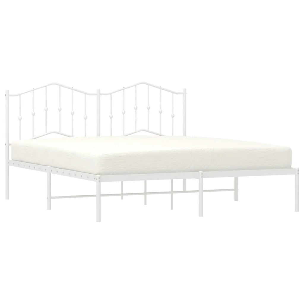 Giroletto con Testiera Metallo Bianco 180x200 cmcod mxl 108267