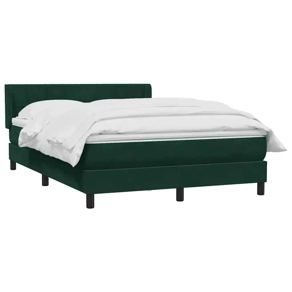 Giroletto a Molle con Materasso Verde Scuro 160x220 cm Velluto 3318162