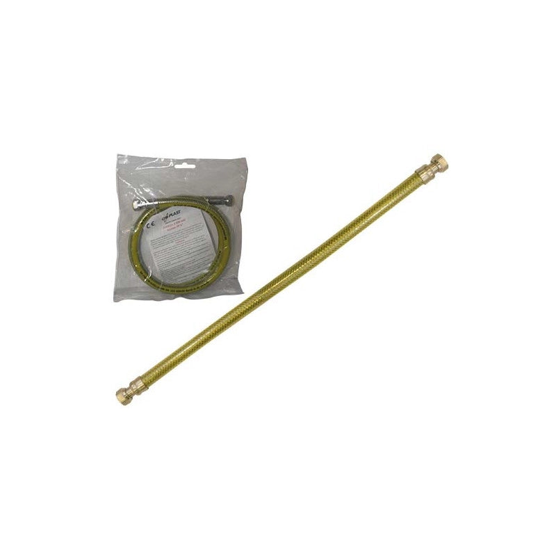 Tubo gas in acciaio inox con rivestimento flessibile 100 cm UNI EN 14800
