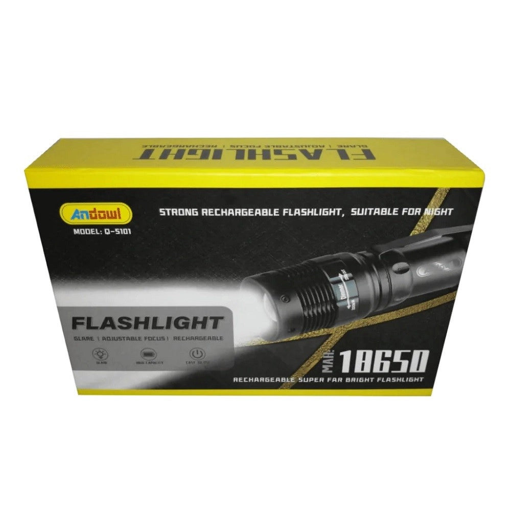 Trade Shop - Torcia Ricaricabile Super Potente Per Camping Pesca Notturna Caccia 30w Q-5101 -