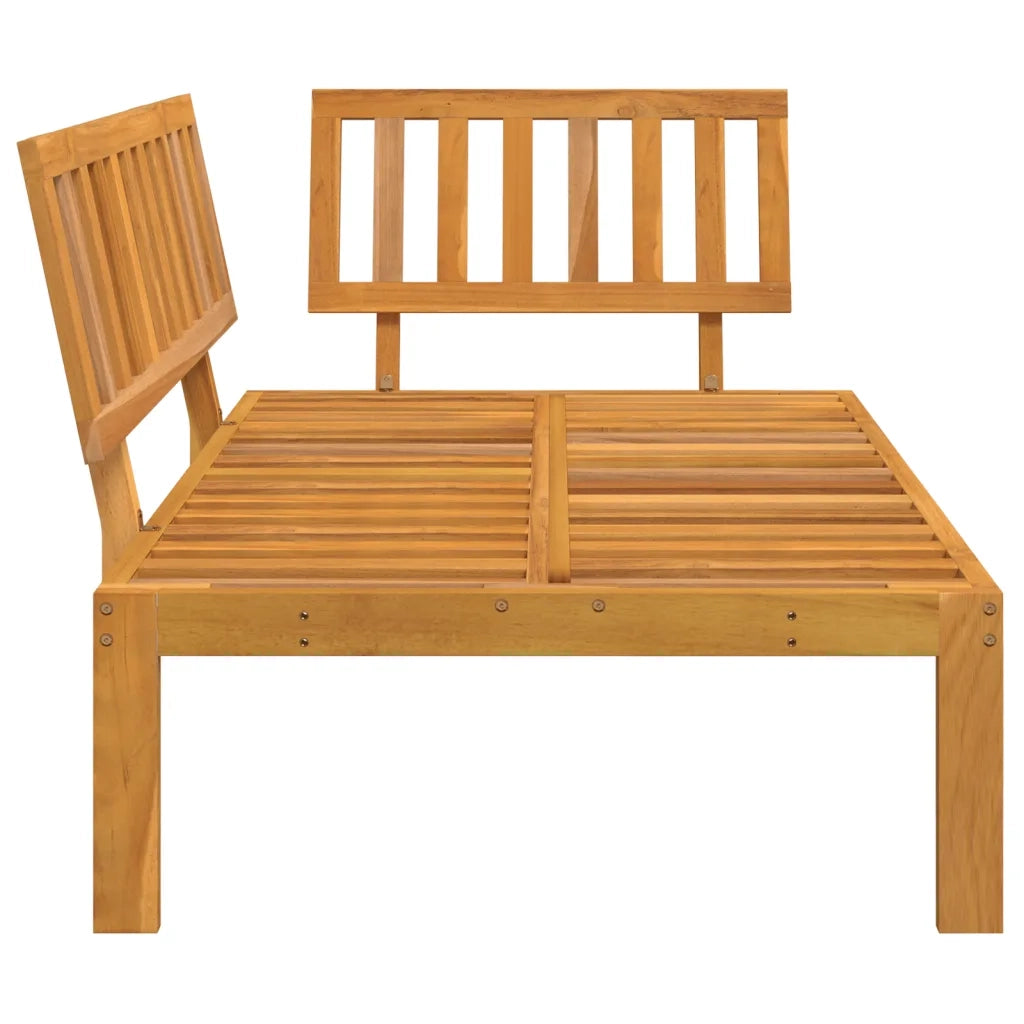 Divano Angolare da Giardino Pallet in Legno Massello di Acacia