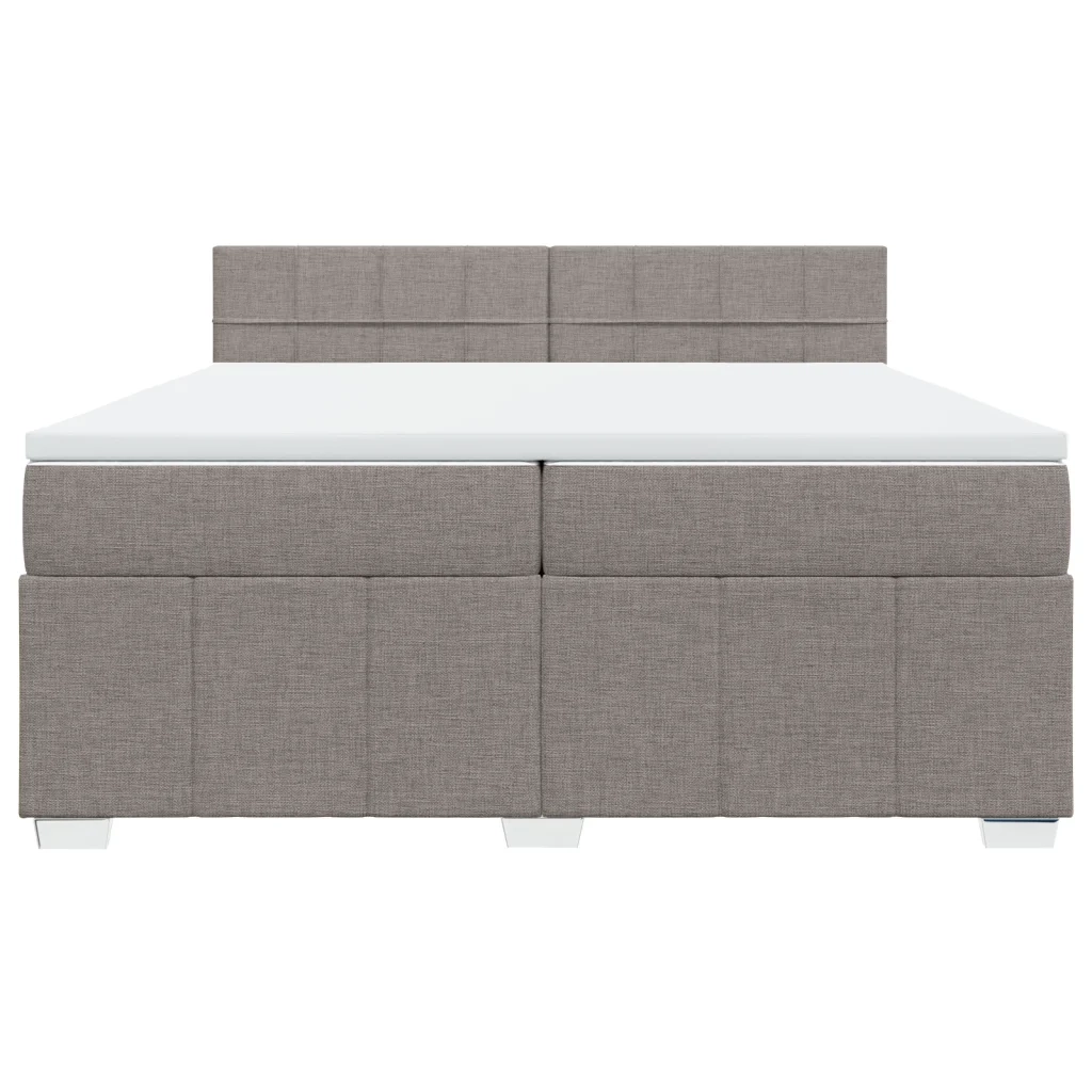 Giroletto a Molle con Materasso Tortora 200x200 cm in Tessuto 3287179