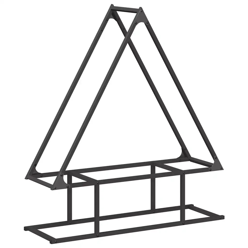 Rastrelliera per Legna da Ardere Nera 80x25x90 cm CFW3404097