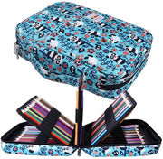 Etui XXL con 220 contenitori per pennarelli, astuccio impermeabile per matite a olio, pennelli e penna a sfera, regalo per studenti e artisti