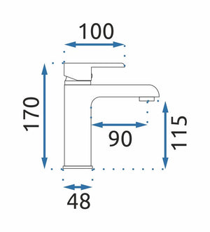 Rubinetto Da Lavabo Rea Bloom White Gold Low