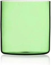 Bicchiere Tumbler Verde | Collezione Cilindro Extra Light Colore | 31 cl | Vetro Borosilicato | Fatto a Mano
