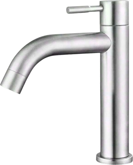 Fonte da acqua fredda - Finestra - Acciaio inox - Fonte da acqua per lavabo - Fonte da acqua per cucina - Sostenibile - Finestra lucida - Inclusa tubazione di connessione - Installazione facile