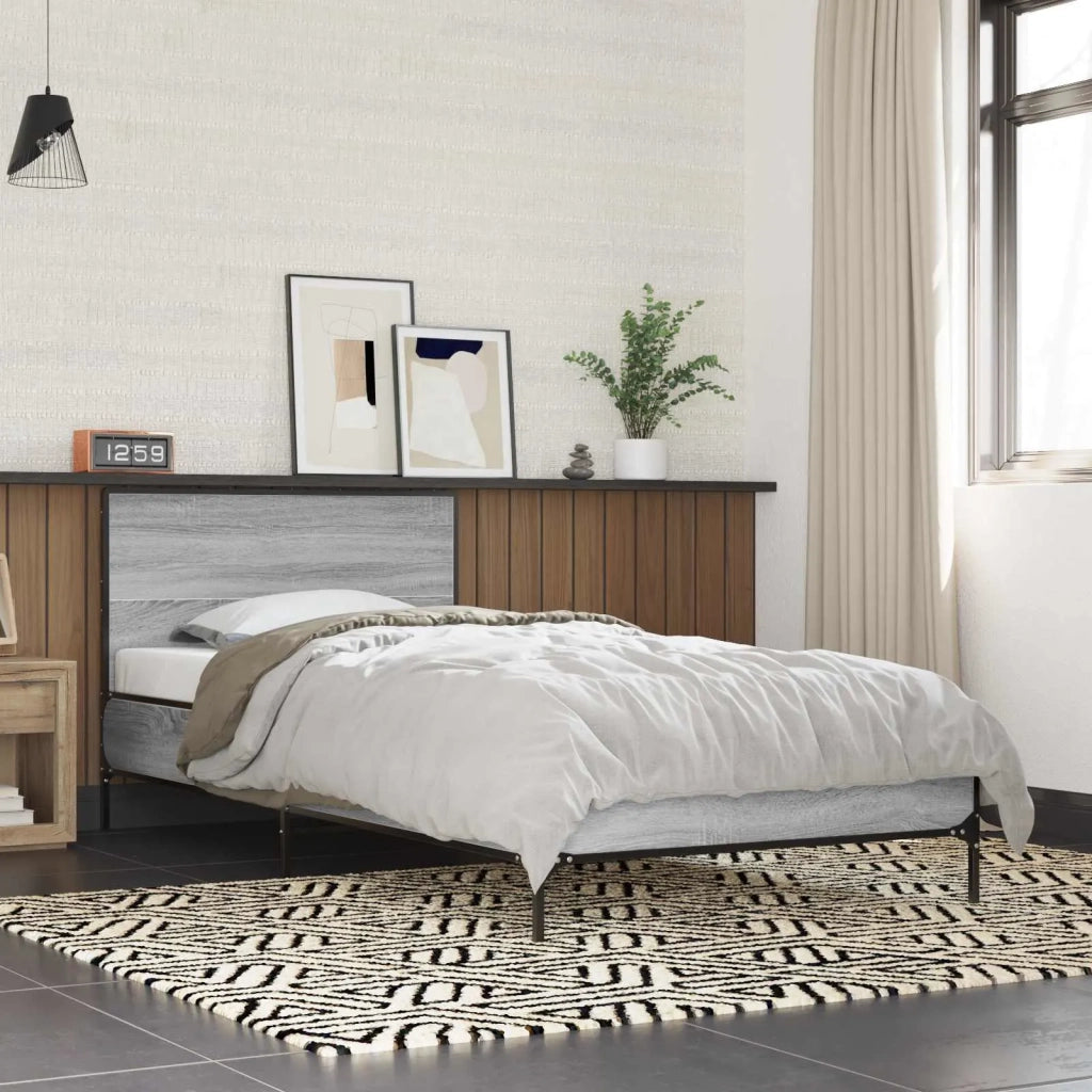 Struttura letto con testata Sonoma grigio 80 x 200 cm 8009110