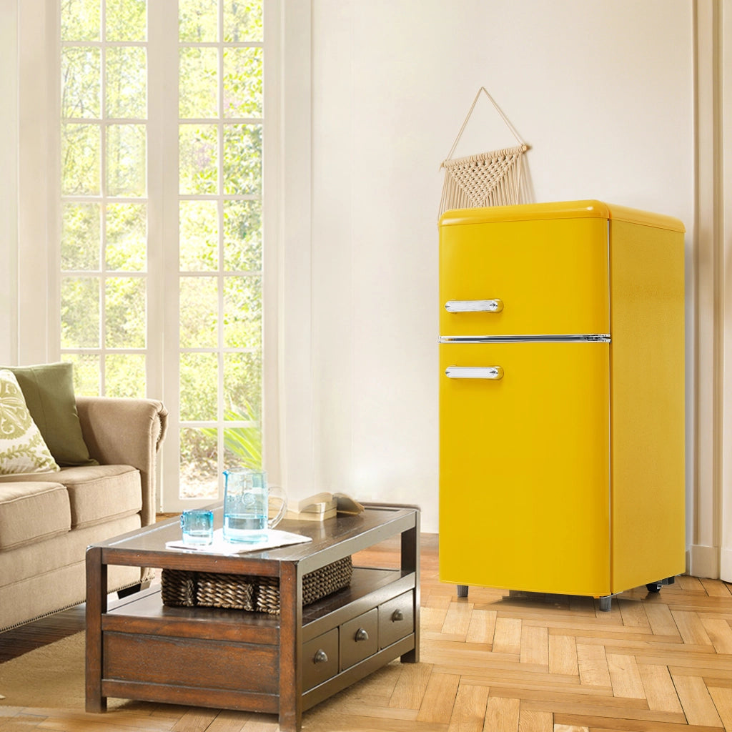 Frigorifero Retro Doppia Porta con Congelatore ¨C MINIMAL ¨C 72L, Classe E, LED