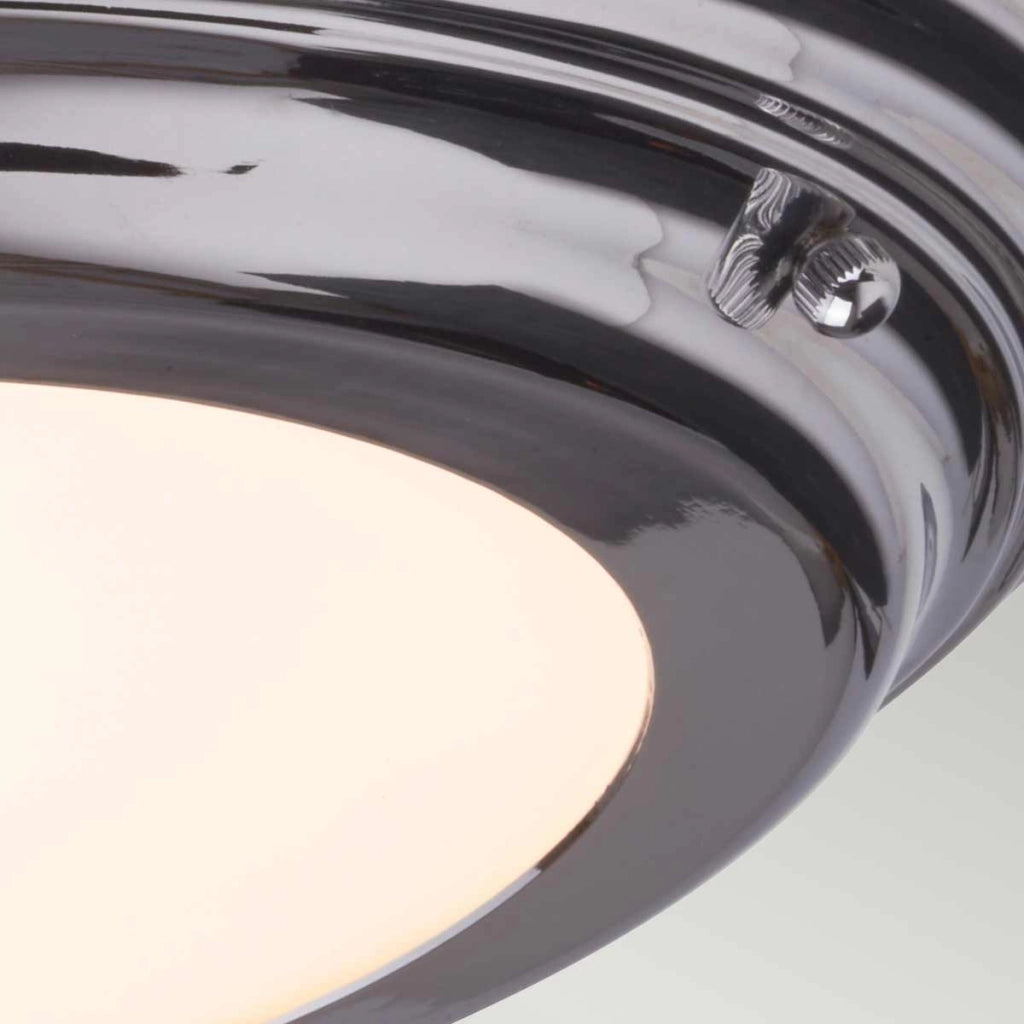 Plafoniera bagno tonda 36,1cm LED 25W cromo Welland